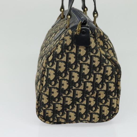 DIOR Trotter Canvas Hand Bag Navy Gold - Picture 4 of 11